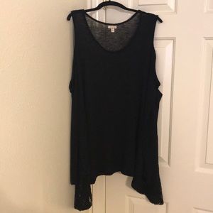 Plus size cold shoulder shirt